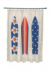 Printed Shower Curtain Beige/Blue/Orange 0.3x71x74inch