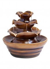 3-Tier Water Fountain Decoration Brown 8.5x9.1x9.1inch
