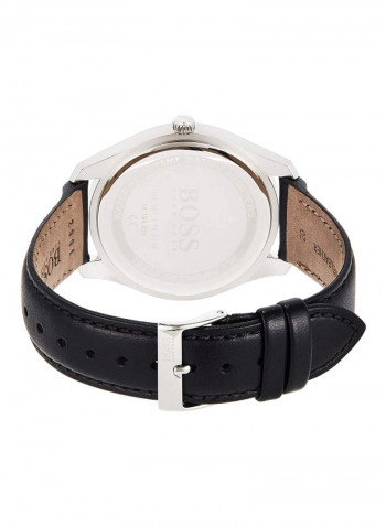 Men's Leather Analog Wrist Watch 1513729