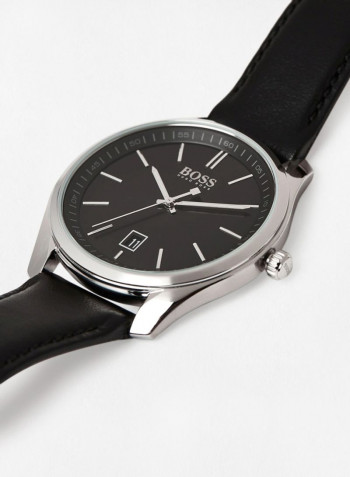 Men's Leather Analog Wrist Watch 1513729