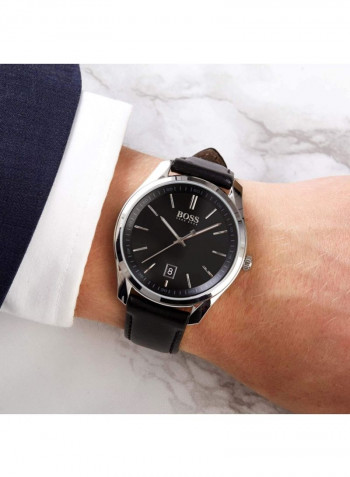 Men's Leather Analog Wrist Watch 1513729