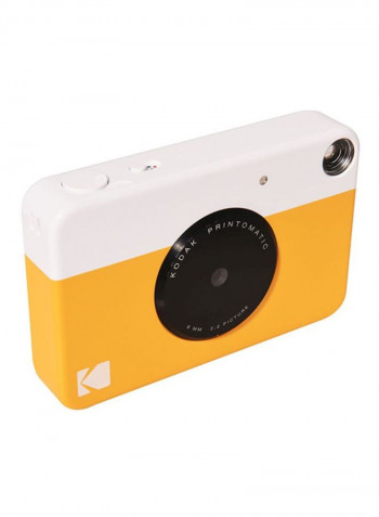 Printomatic Instant Print Camera 10MP Yellow And Accessory Bundle