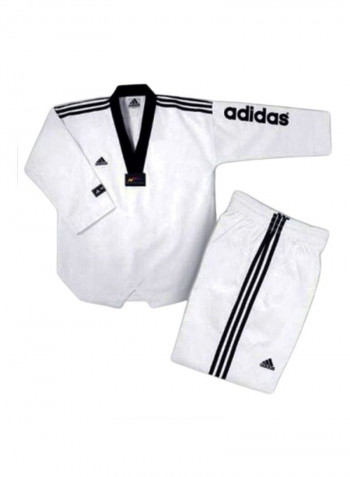 Adi-Supermaster II Taekwondo Uniform - White/Black, 180cm 180cm