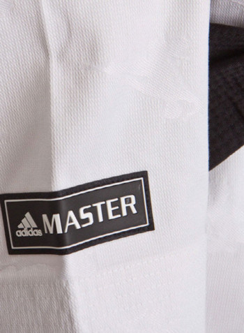 Adi-Supermaster II Taekwondo Uniform - White/Black, 180cm 180cm