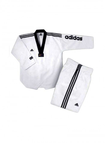 Adi-Supermaster II Taekwondo Uniform - White/Black, 200cm 200cm