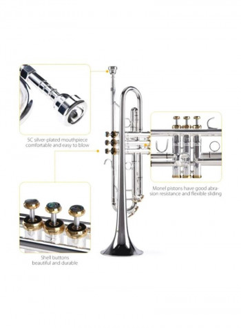 Brass Trumpet With Accessories