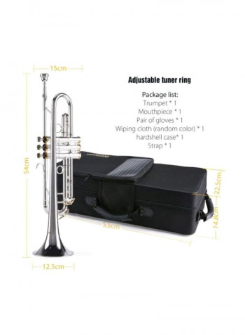 Brass Trumpet With Accessories