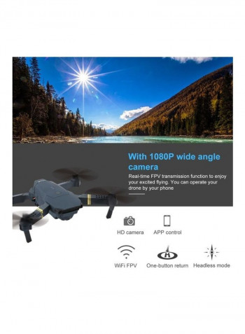 Foldable Wi-Fi RC Drone Wide Angle With 3 Batteries 18.7 x 16.3 x 7.5cm