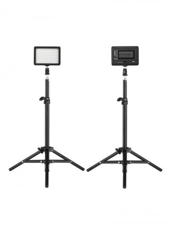 LED Video Light Kit 13.4x4.5 x9.5centimeter Black