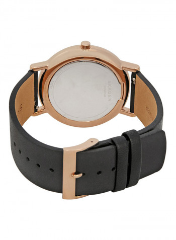 Water Resistant Leather Analog Watch SKW6390