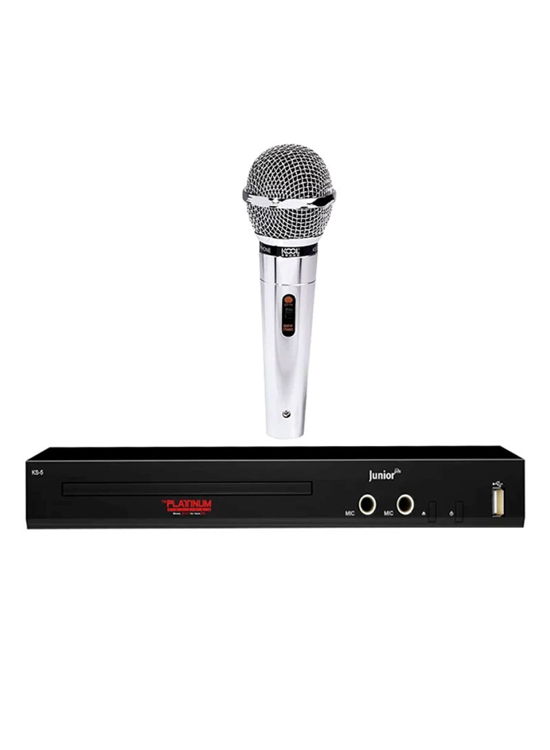 Karaoke System Junior 2 With Corded Mic Black/Silver