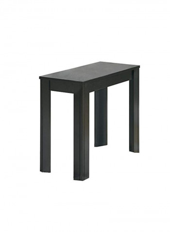 Oak Accent Side Table Black
