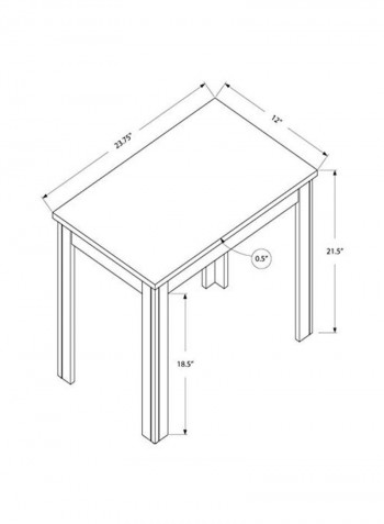 Oak Accent Side Table Black
