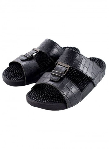 Japanese Massager Musashi Sandals Black