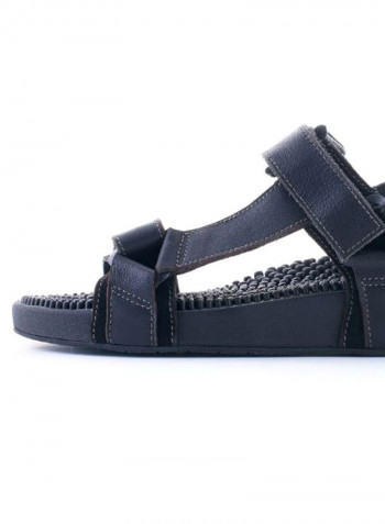 Japanese Massager Samurai Sandals Black