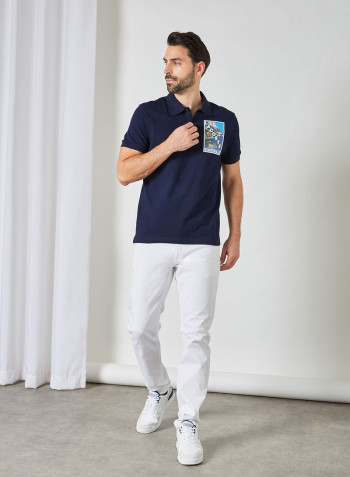Landscape Badge Polo Navy