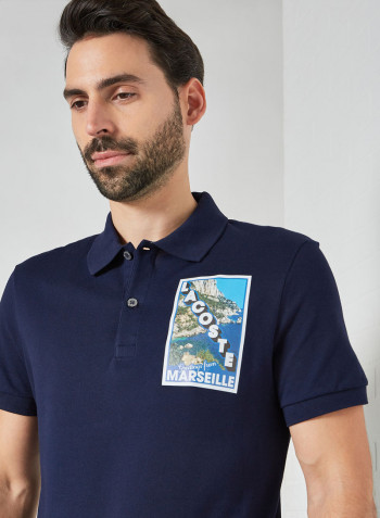 Landscape Badge Polo Navy