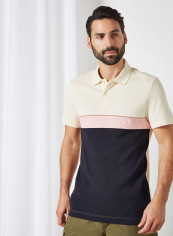 Colorblock Piqué Polo Beige/Navy Blue/Pink reviews Colorblock Piqué Polo Beige/Navy Blue/Pink