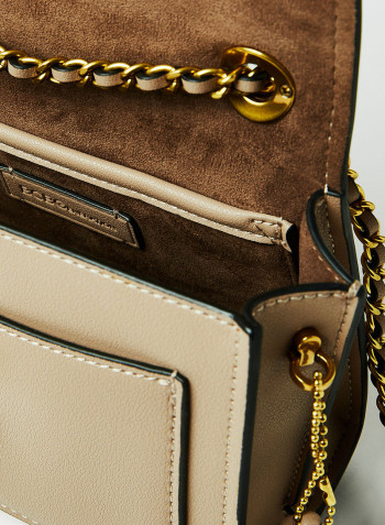 Faux Leather Crossbody Bag Taupe