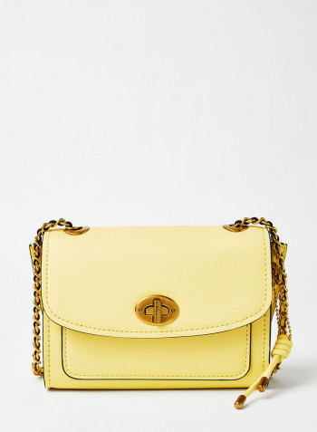 Faux Leather Crossbody Bag Yellow