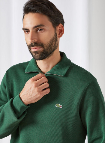 Half-Zip Sweatshirt Green
