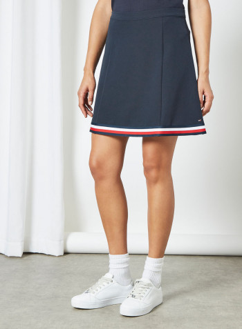 Signature Tape Skirt Navy