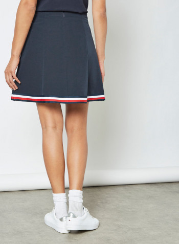Signature Tape Skirt Navy