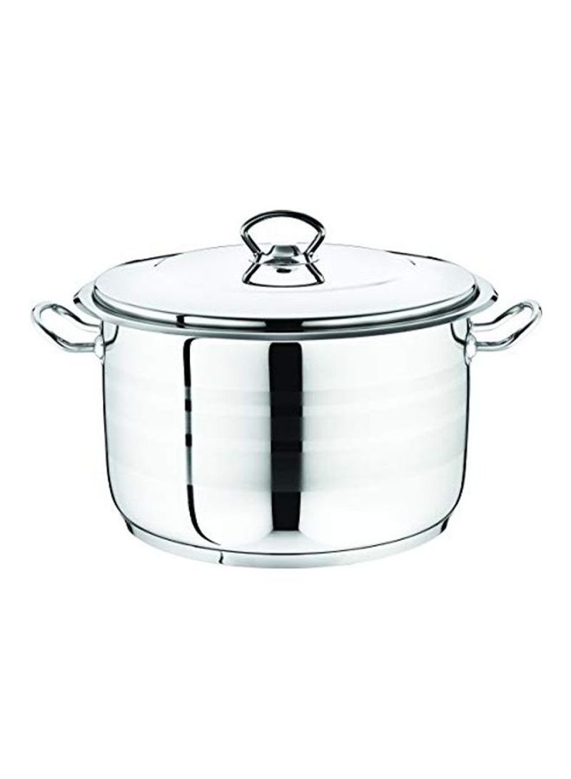 Cooking Pot With Lid Silver 36cm