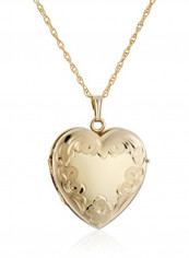 14K Gold Engraved Heart Locket Necklace reviews 14K Gold Engraved Heart Locket Necklace