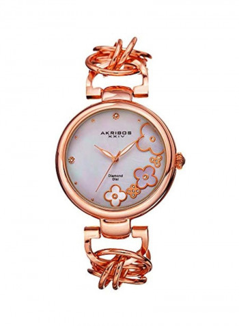 Women's Diamond Studded Water Resistant Analog Watch AK645