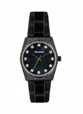 Unisex's Black Analog Stainless Steel Band Watch - ZVF222