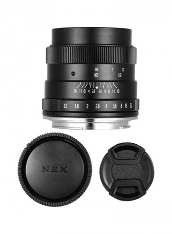 F1.2 Manual Focus Camera Lens Large Aperture Black