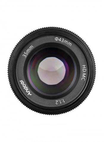 F1.2 Manual Focus Camera Lens Large Aperture Black