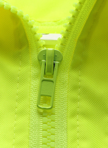 Waterproof Reflective Safety Rain Jacket With Detachable Down Hood Fluorescent yellow 3XL