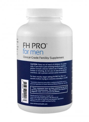 FH Pro Clinical Grade Fertility Supplement - 180 Capsules