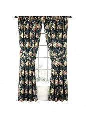 Sanctuary Rose Decorative Double Panel Curtain Heritage Blue 100x84inch