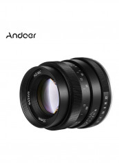 F1.2 Manual Focus Camera Lens Large Aperture Black