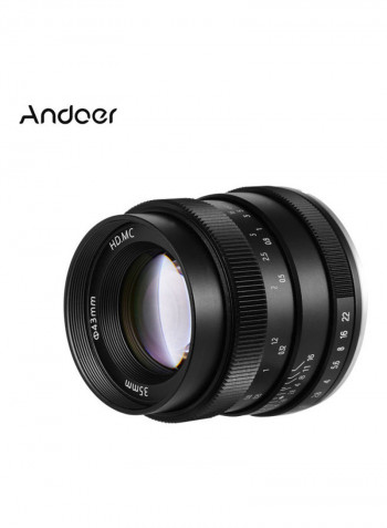 F1.2 Manual Focus Camera Lens Large Aperture Black
