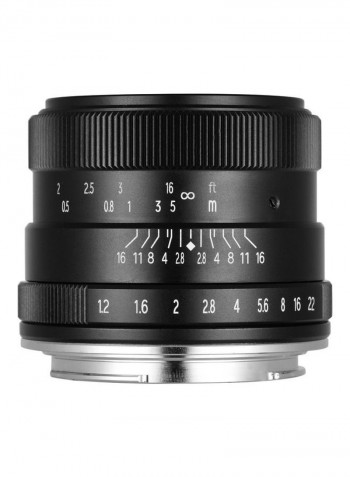 F1.2 Manual Focus Camera Lens Large Aperture Black