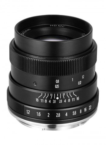 F1.2 Manual Focus Camera Lens Large Aperture Black