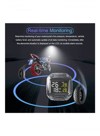Wireless Digital Motorcycle Tire Pressure Gauge Monitoring System