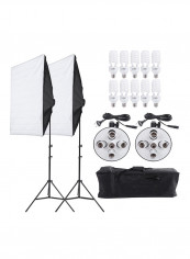 Video Continuous Lighting Kit Photography Light Stand Black