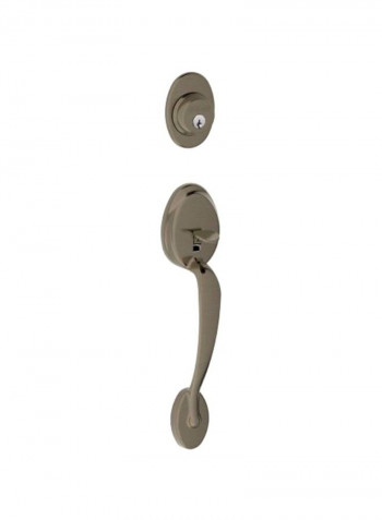 2-Piece Single Cylinder Door Handle Set Grey 16x9x17inch