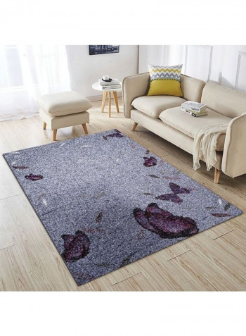 Butterfly Pattern Rug Purple 120x160cm