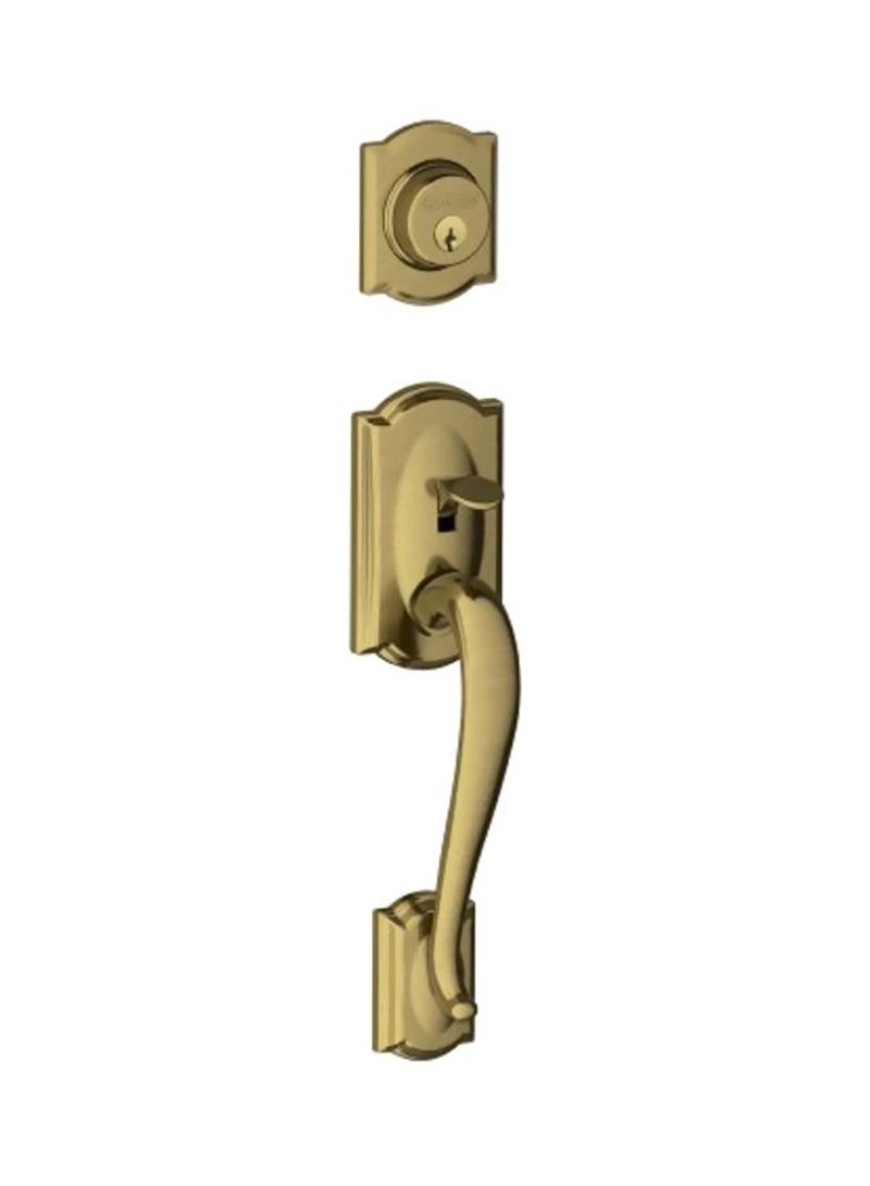 Exterior Door Lock Handleset Gold