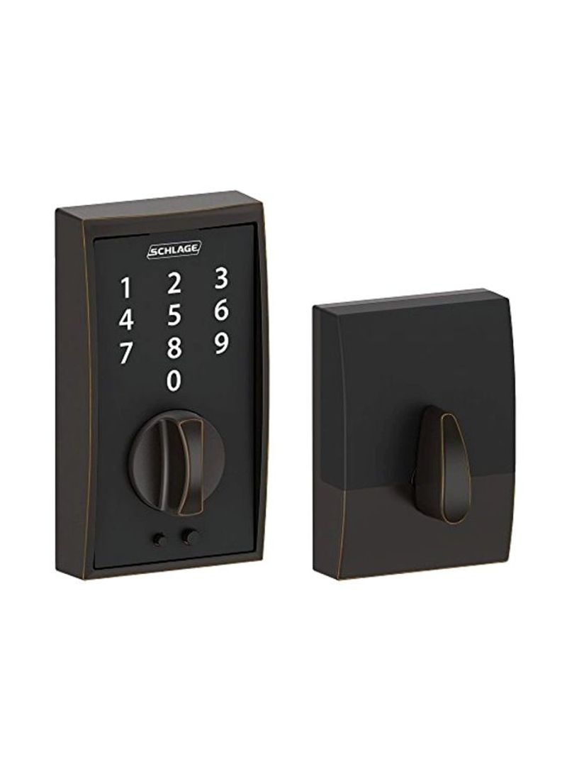 Password Protected Door Lock With Deadbolt Set Black 1.55x3x5.38inch