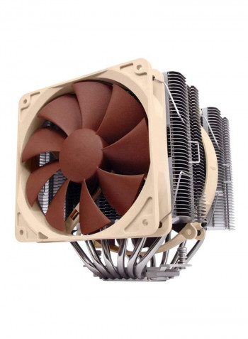 CPU Cooler Dual Fan Brown/Cream/Silver