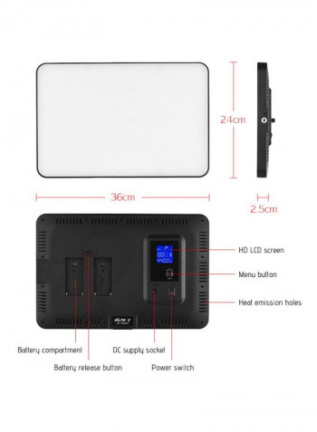 Professional Ultra Slim Professional Video Light Black