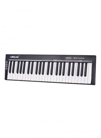 KS49C-A 49-Key USB MIDI Keyboard Controller With Pedal Jack