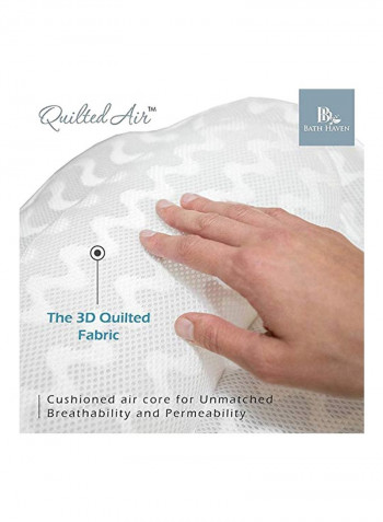 Quilted Air Bath Pillow White